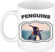 Dieren pinguin beker - penguins/ pinguins mok wit 300 ml