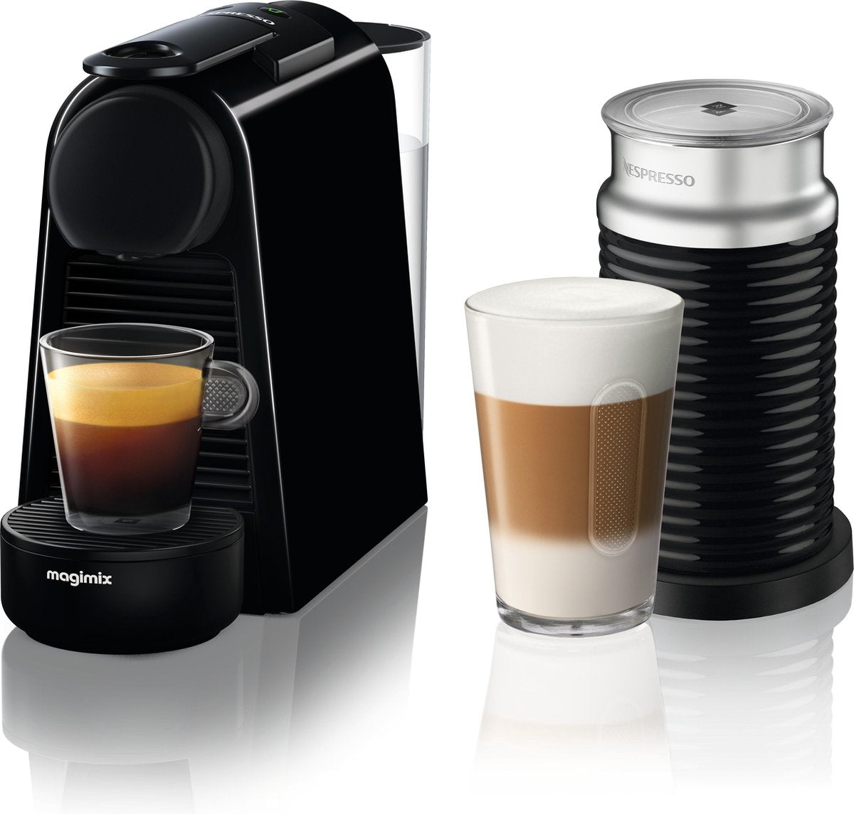 Nespresso Magimix Essenza Mini M115 - Koffiecupmachine - Zwart - Met melkopschuimer