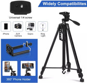Professioneel Universeel Camera Statief  Met Handgreep en Hendel - Smartphone Tripod - Inclusief Bluetooth Remote Shutter
