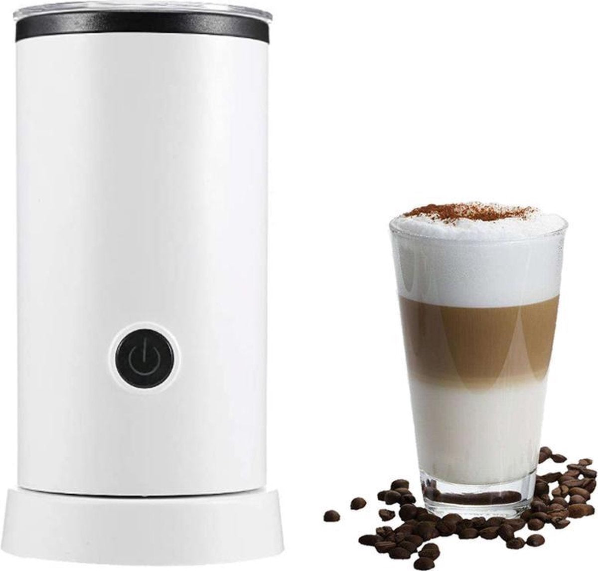 Calvadi - Melkopschuimer - Opschuimen & Verwarmen - Voor de lekkerste cappuccino's - BPA vrij - Wit