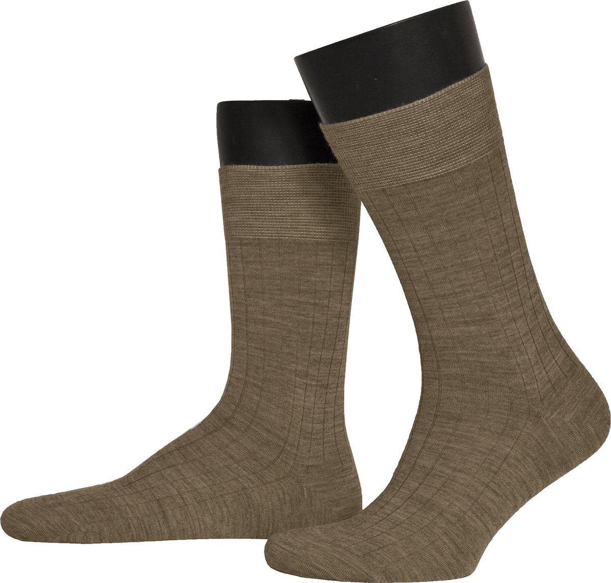 Donker Beige heren sokken maat 39-40 80% merinowol