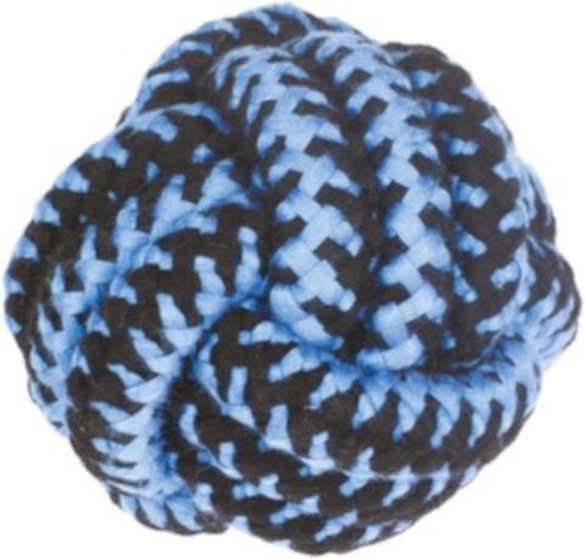 M-pets Hondentouw Twist Bal 11 Cm Katoen Blauw