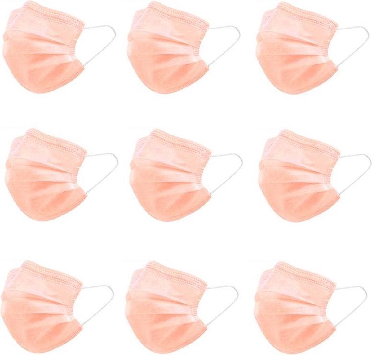 Oranje Kinder Wegwerp Mondmaskers | 50 Gekleurde Mondkapjes voor Kids | 14.5 x 9 cm | 3 Laags | Hoogste Kwaliteitsgarantie
