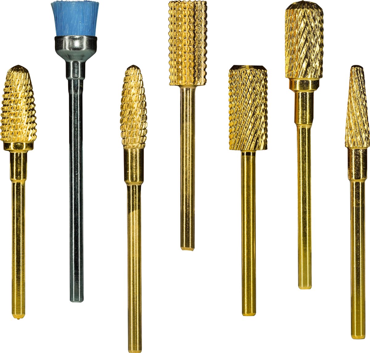 FOOCCA - Tungsten Carbide Nagelfrees Bitjes - Wolfraam Carbide - Set 7 stuks