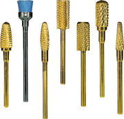 FOOCCA - Tungsten Carbide Nagelfrees Bitjes - Wolfraam Carbide - Set 7 stuks