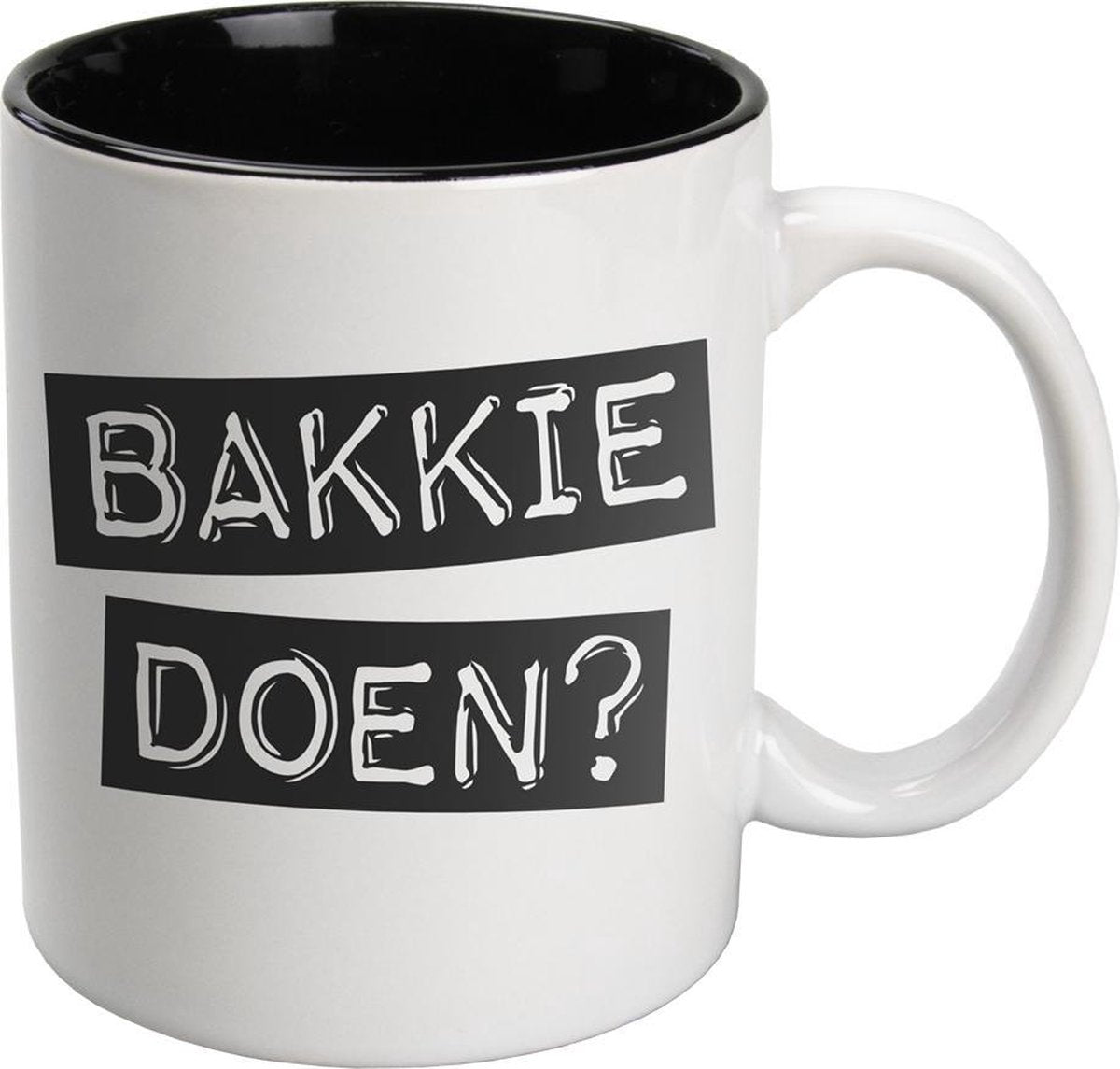 Black & White Mugs "Bakkie doen" | Mok