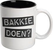 Black & White Mugs "Bakkie doen" | Mok
