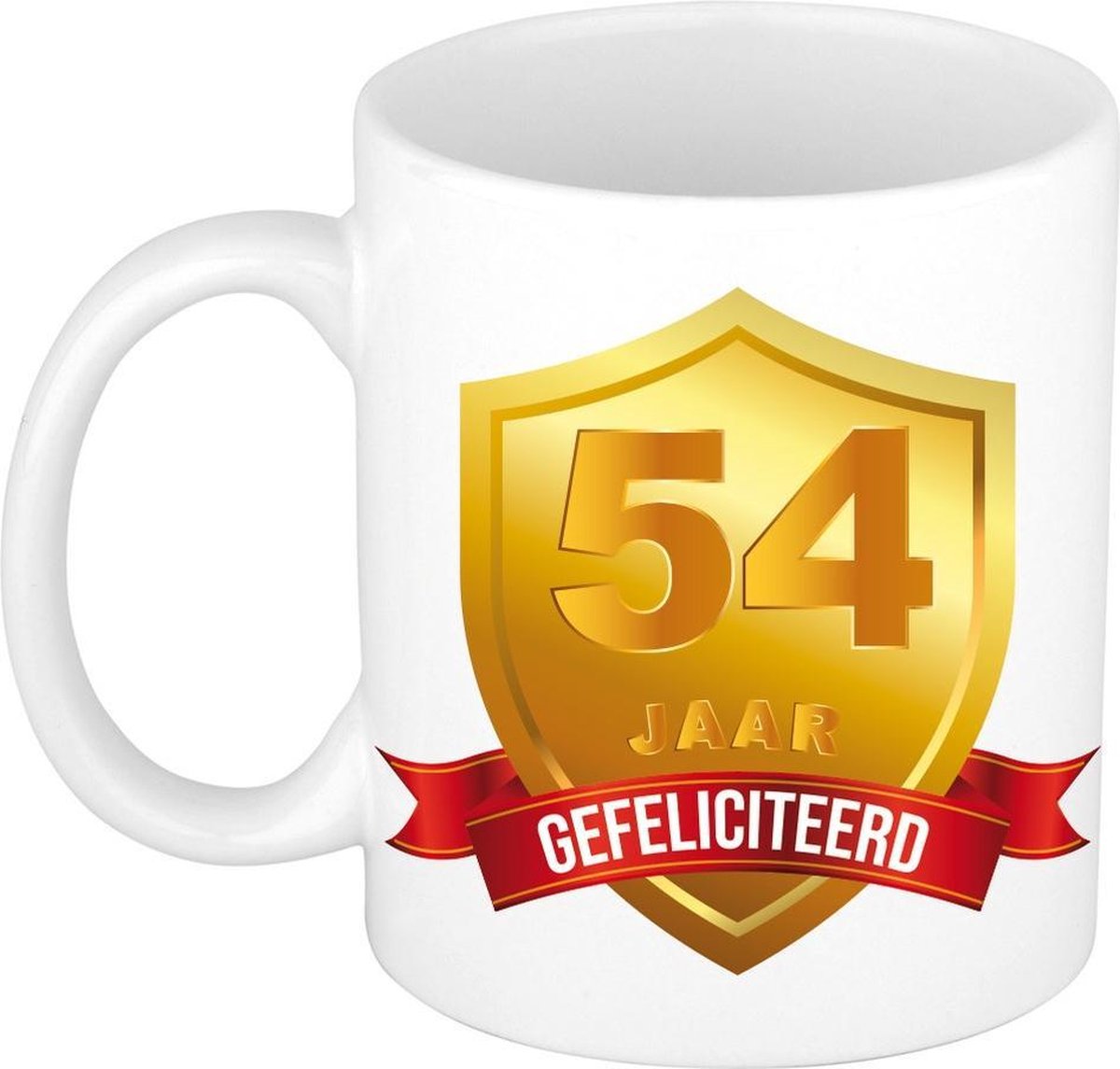 Gouden wapen 54 jaar mok / beker - verjaardag/ jubileum