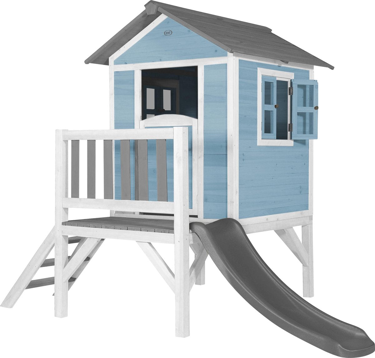 AXI Beach Lodge XL Speelhuis Caribisch blauw - Grijze Glijbaan