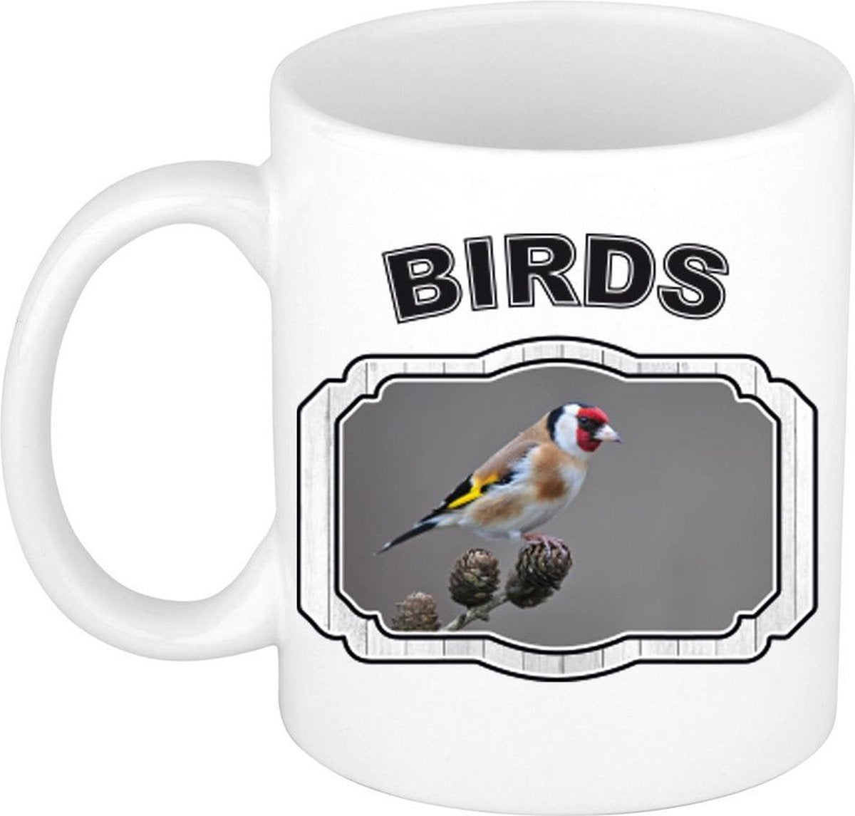 4x Dieren tuin vogels prints drink mokken 300 ml - wielewaal