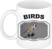 4x Dieren tuin vogels prints drink mokken 300 ml - wielewaal