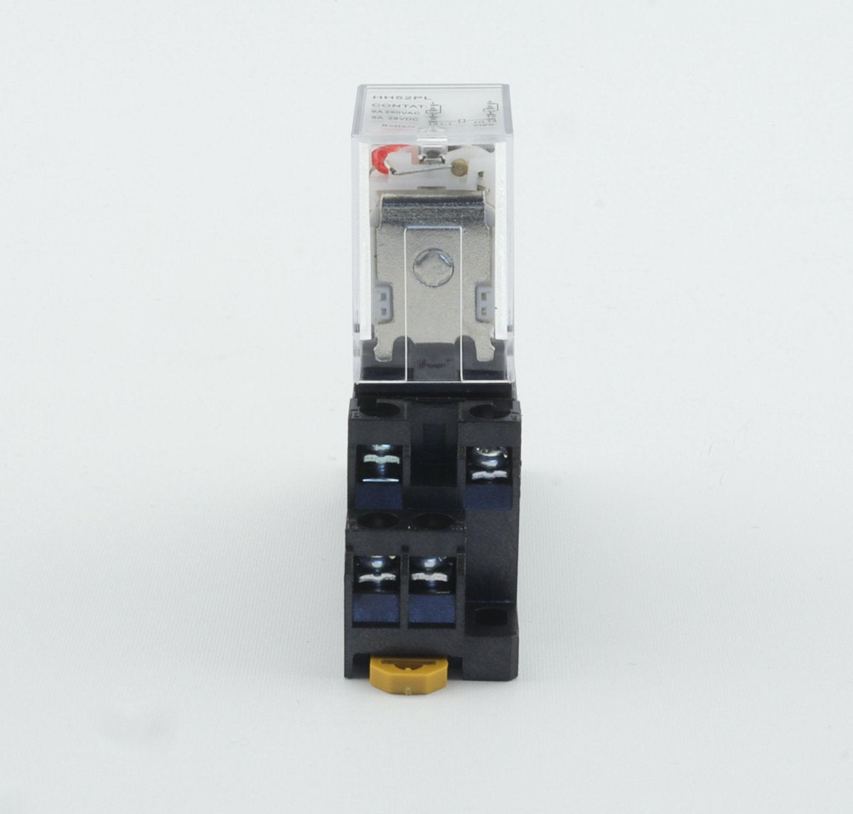 HULPRELAIS VOETJE 8 PINS MET RELAIS - 230V SPOELSPANNING - 2 WISSELCONTACTEN - RELAY -