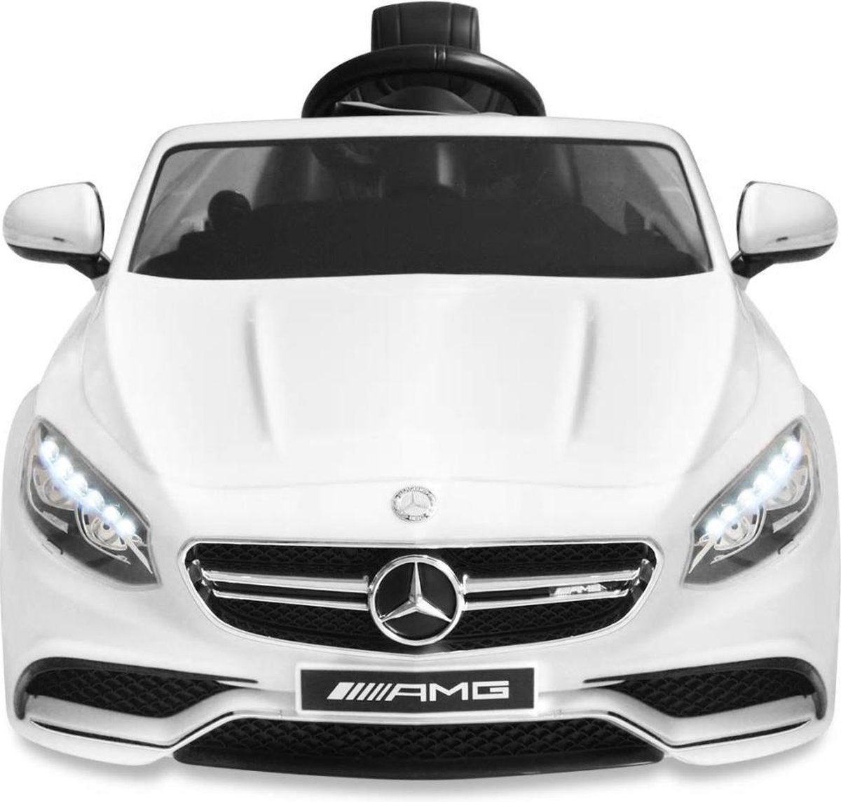 Elektrische Auto 12V Wit Mercedes S63 AMG - Elektrische Kinderauto Accu - Accuvoertuig