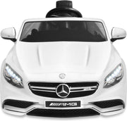 Elektrische Auto 12V Wit Mercedes S63 AMG - Elektrische Kinderauto Accu - Accuvoertuig