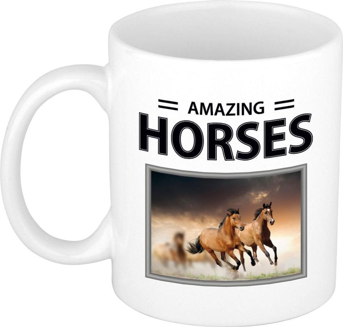 Bruine paarden mok met dieren foto amazing horses