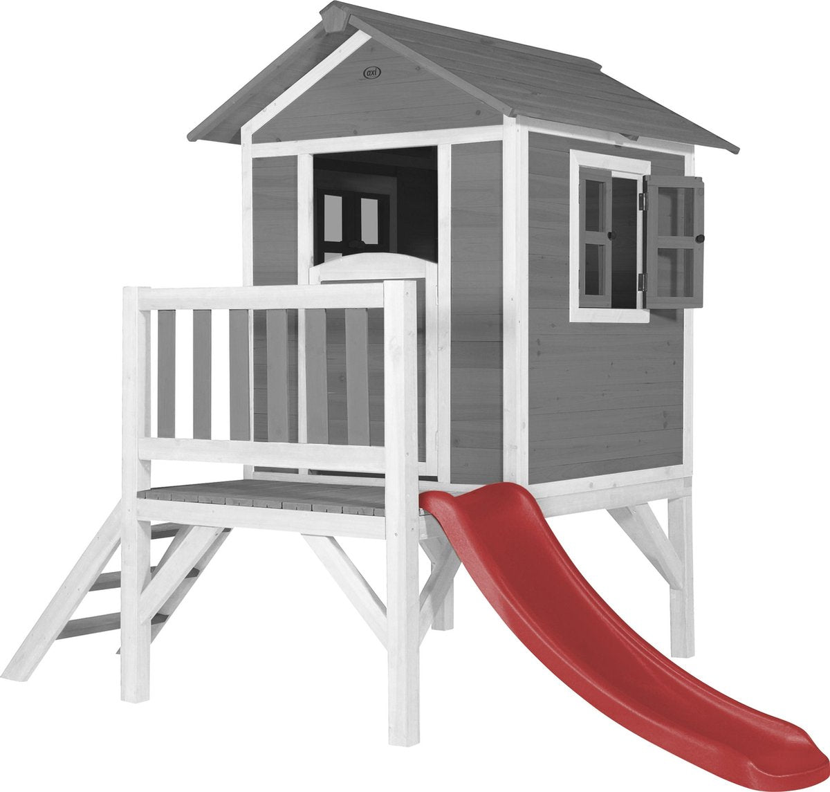 AXI Beach Lodge XL Speelhuis Grijs - Rode Glijbaan