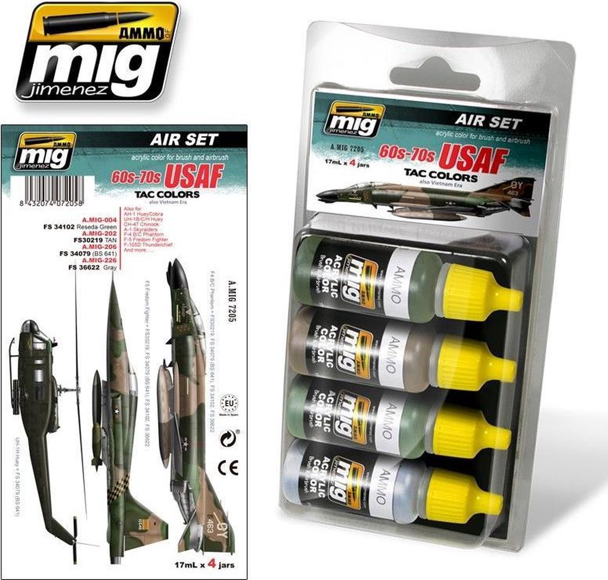 Mig - 60s-70s Usaf Tac Colors Vietnam (Mig7205)