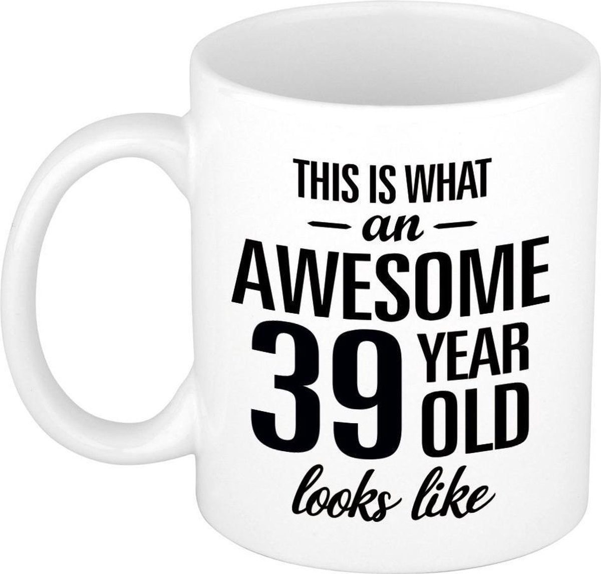 Awesome 39 year cadeau mok / beker 300 ml