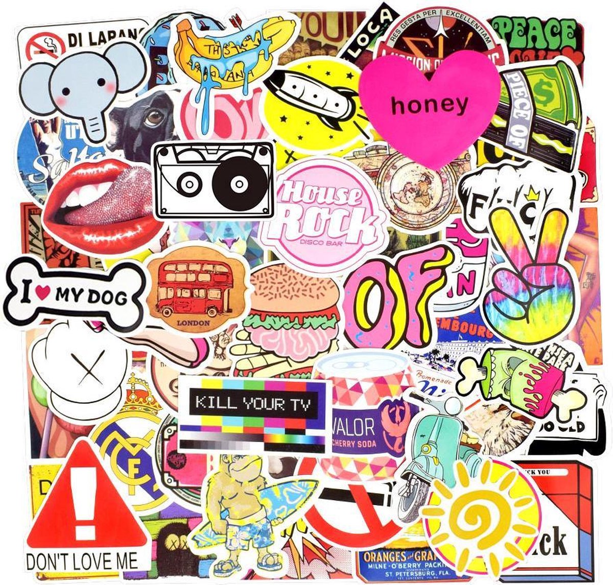 Winkrs Sticker mix - 100 verschillende Laptop Stickers - ( Reizen