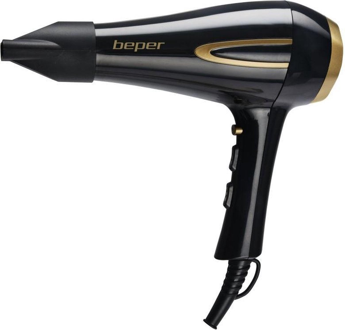 Beper P301Asc001 - Professionele haardroger met professionele AC-motor - diffuser - zwart