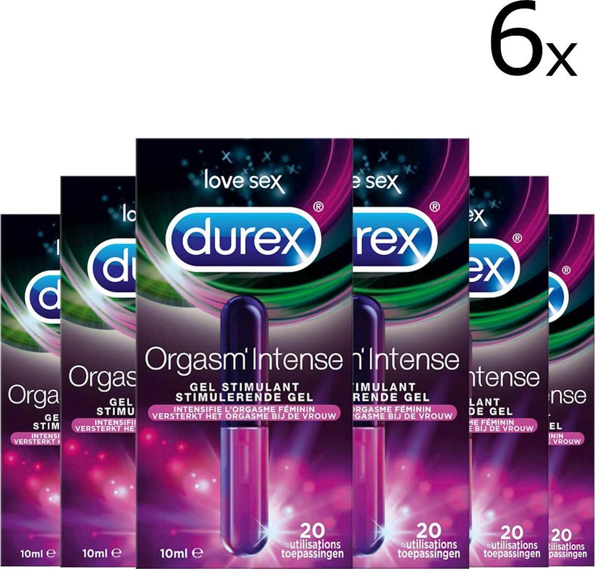 Durex Intense Orgasmic Gel - 6 x 10 ml