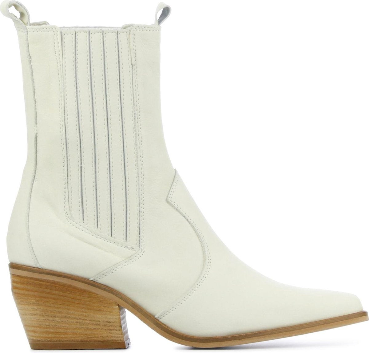 Mace Vrouwen Nubuck  Cowboylaarzen / Laarzen / Damesschoenen M1063 - Wit - maat 39