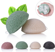 KELERINO. Konjac Spons Set van Vier - Gezichtsspons - Duurzaam - Massage