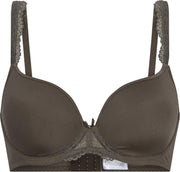 LingaDore - Daily Uni Fit T-Shirt BH Olive - maat 85C - Bruin Groen