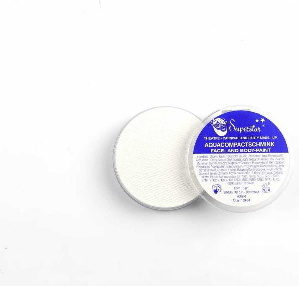 Superstar Waterschmink White 45 Gram Wit