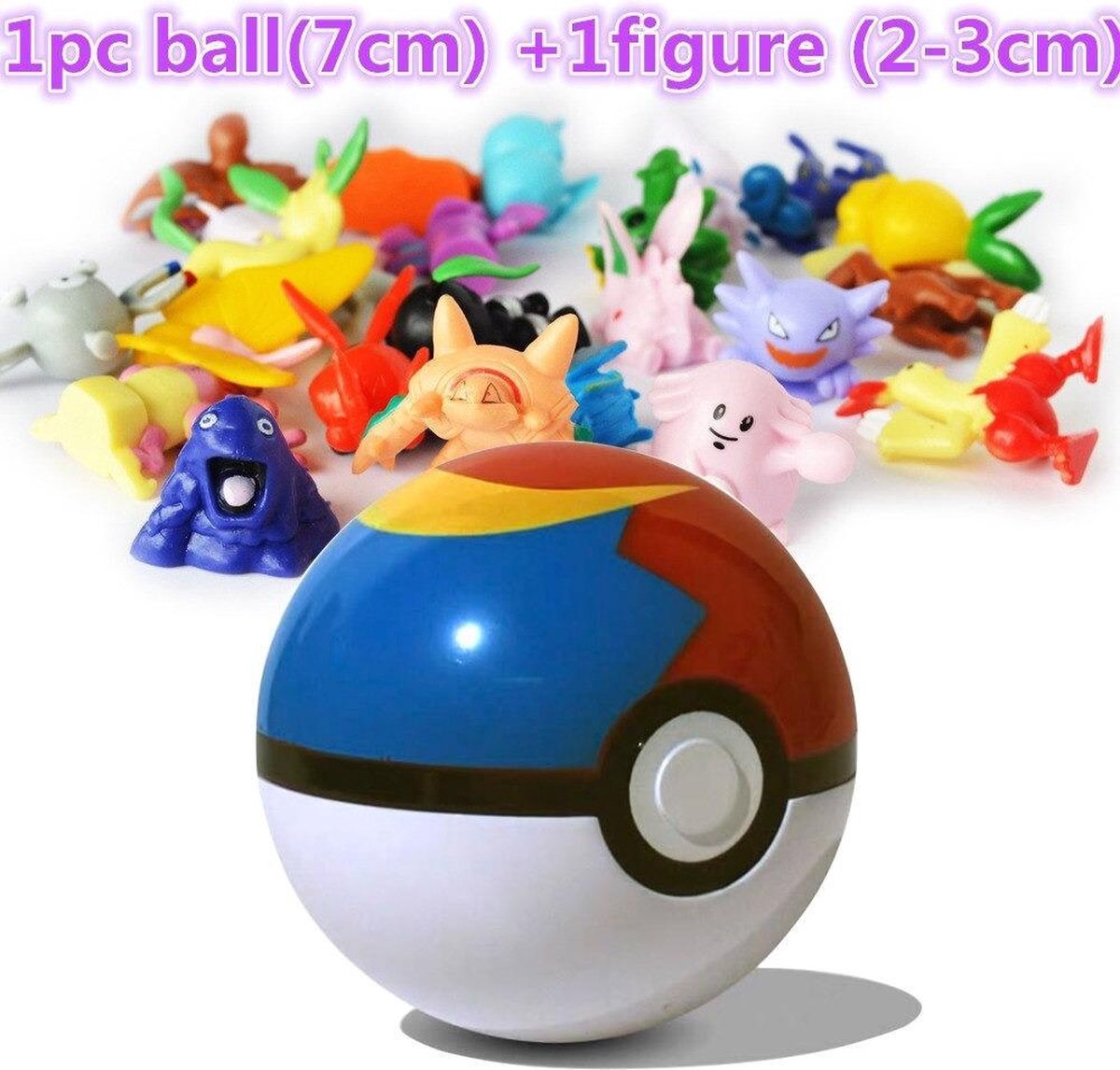 pokémon pokeball met random pokemon figuur in de bal - pokemon - bal - pokemonbal - pokebal - pokéball - 14