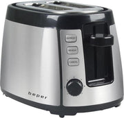 Beper BT.110- broodrooster- 7 standen- 2 sneetjes- ontdooi functie- RVS