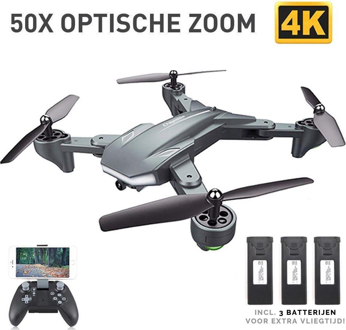 BattleShark Smart Drone met Camera - 4K Full HD Dual Camera - 50x Zoom - 5G Wifi - 60 Minuten Vliegtijd - Foto - Video - Quadcopter