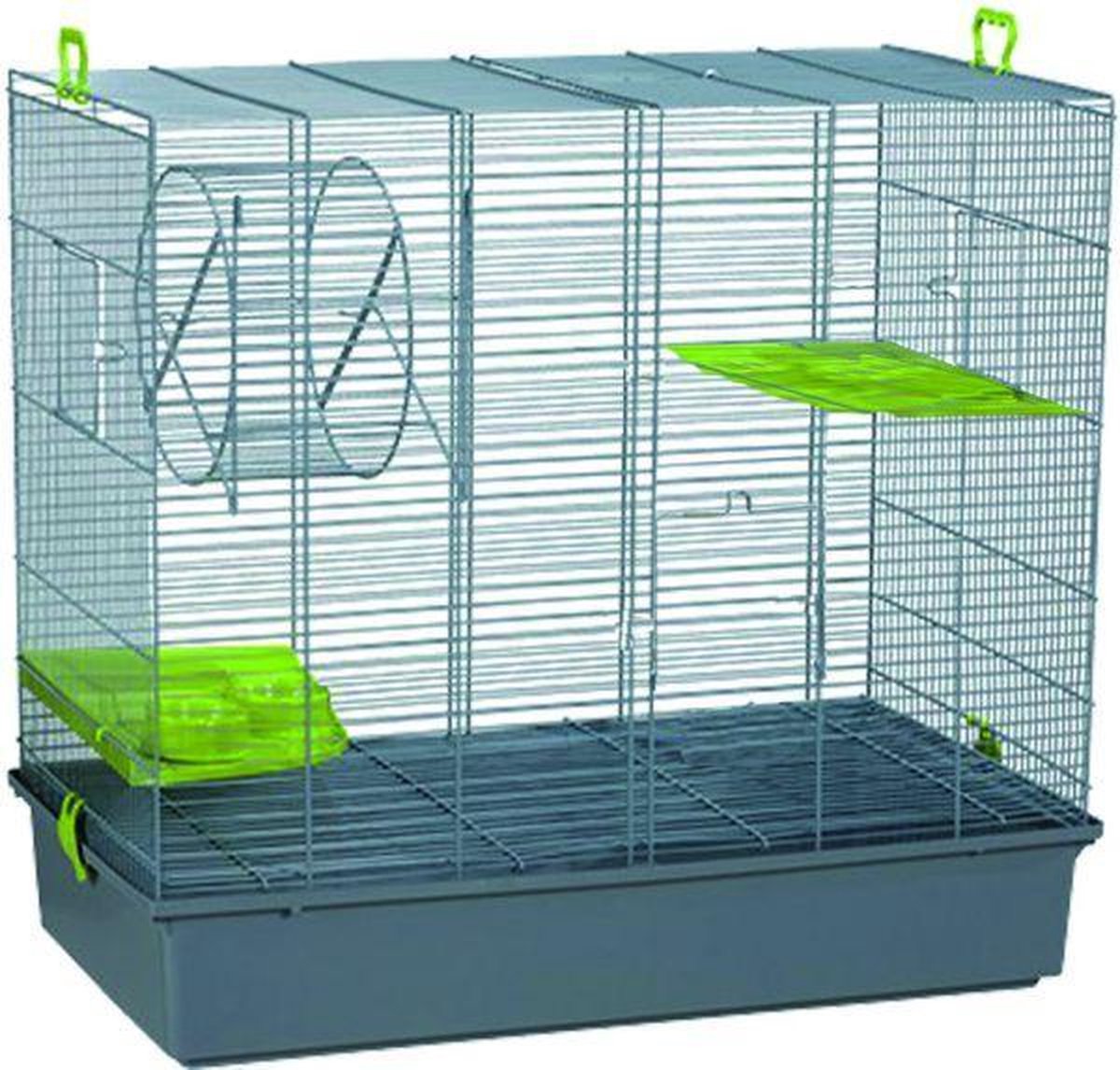 Voltrega rattenkooi 2 etages 205 grijs / grijs 70x40x65 cm