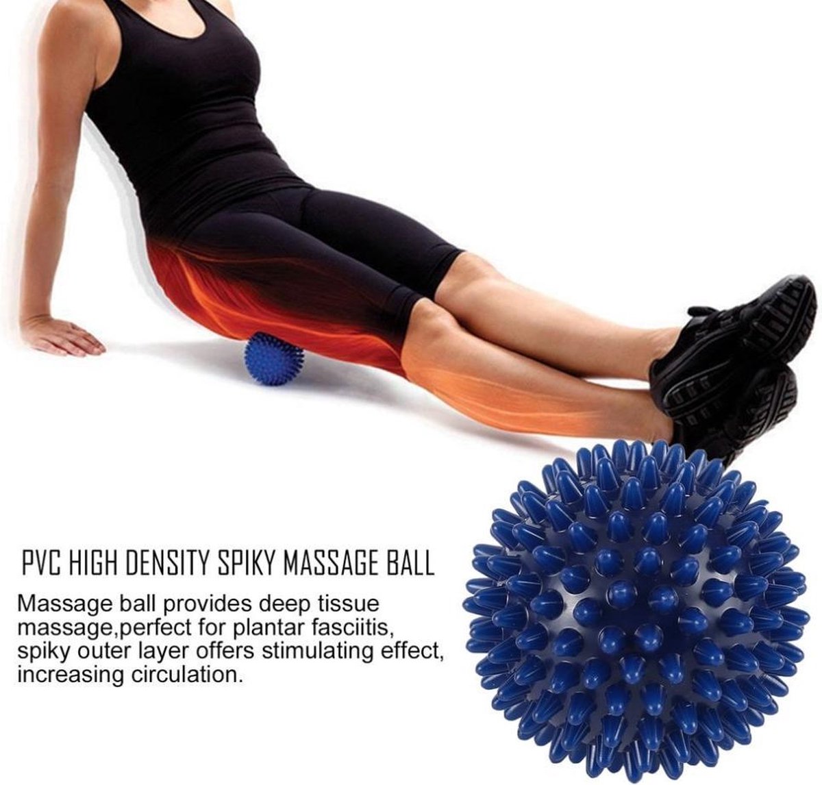 Triggerpoint Zelfmassage Bal - Acupunctuur / Lacrossebal / Fasciaball - Blauw (8cm)
