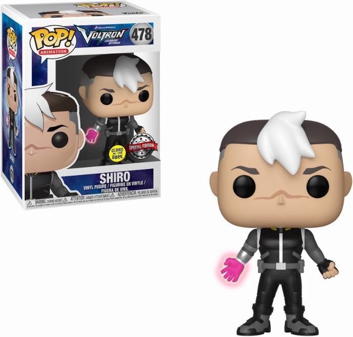 Beeldje Funko Pop! Voltron: Shiro (hand schijnt in het donker)