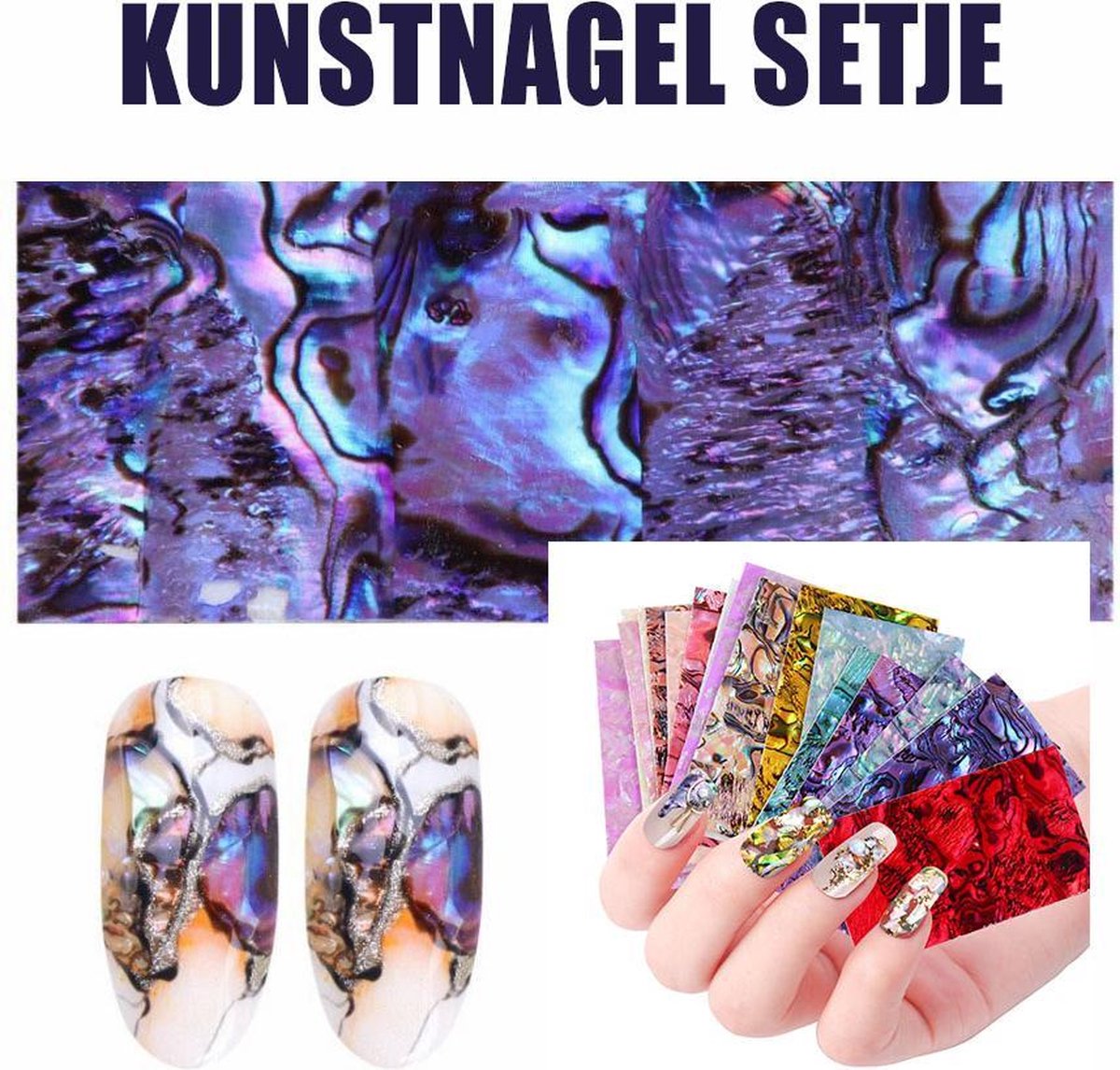 24-delige kunstnagel Art-decoratieset. Roze met glitter en diamanten. Volledige dekking DIY nep nagels. 10 verschillende maten en minimaal 2 stuks per maat