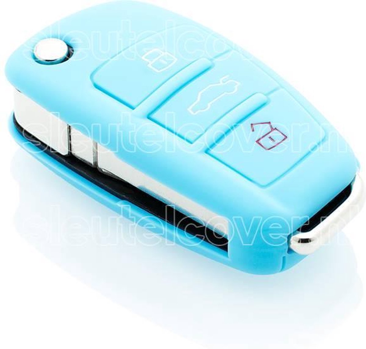 Audi SleutelCover - Lichtblauw / Silicone sleutelhoesje / beschermhoesje autosleutel