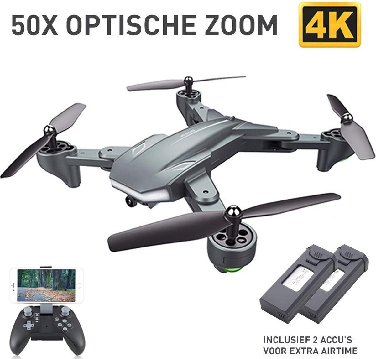 Visuo Battleshark by Exilien - Wifi Drone met 4K HD Camera