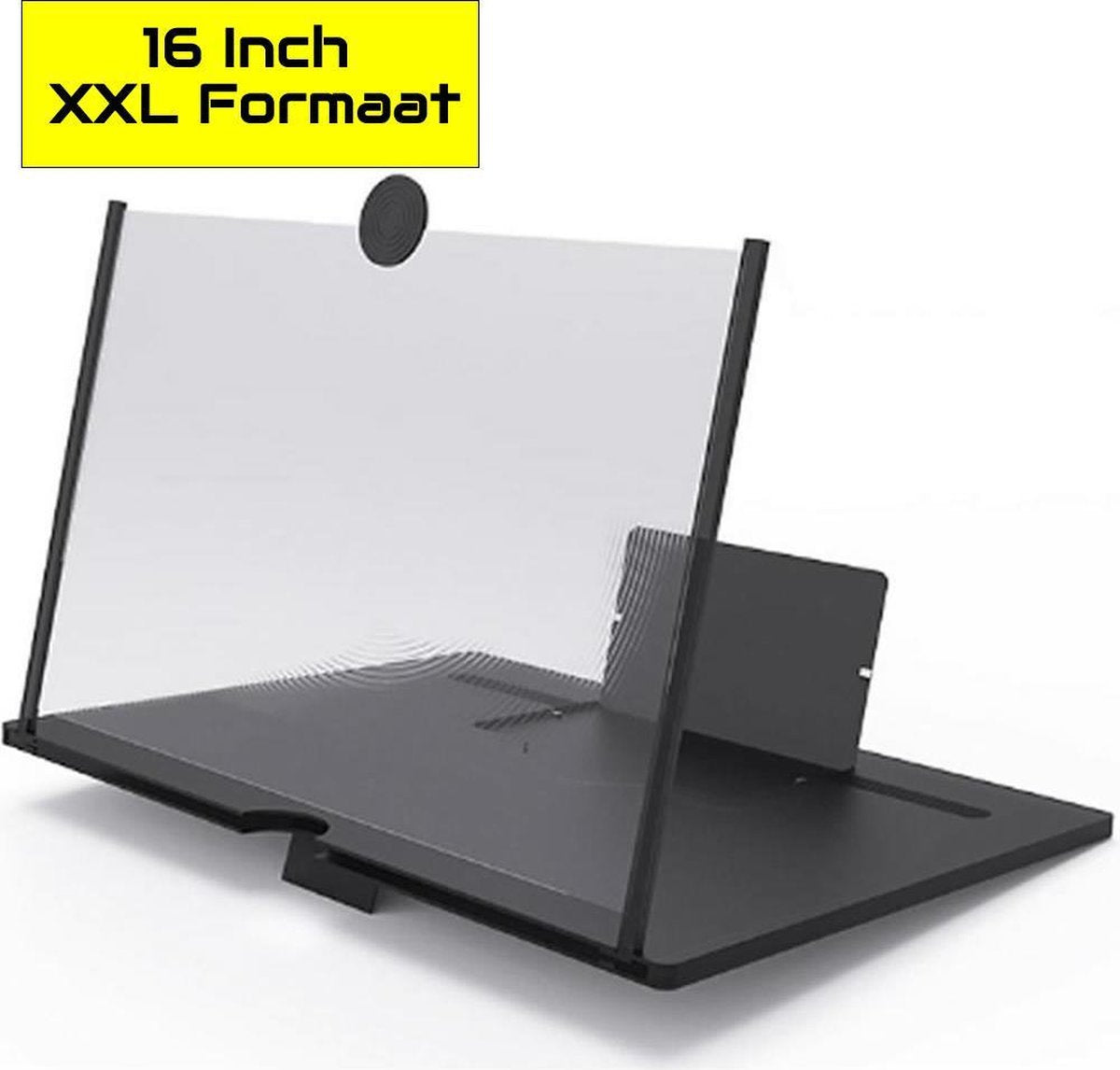 Telefoon Vergrootscherm Zwart 3D  16" / 41 CM - XXL !! - Zwart - Telefoon Vergroter - Pojectiescherm Telefoon -Smartphone Vergrootscherm - Smartphone Vergrootglas - Smartphone Magnifier - Personal Cinema