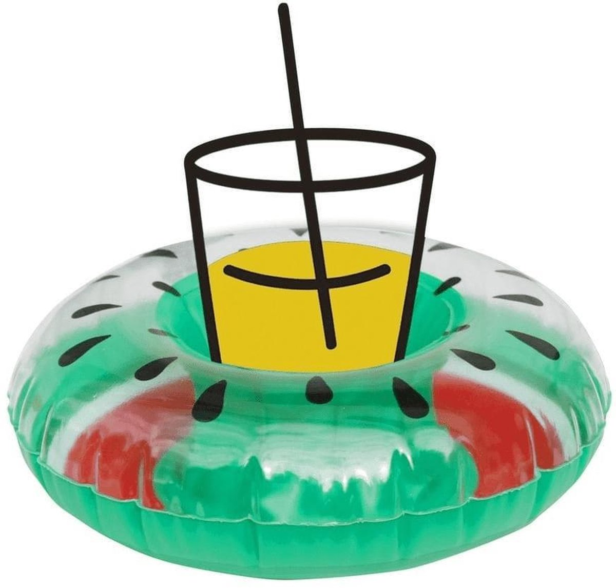 Watermeloen Bekerhouder | Opblaasbare | Voor in het zwembad | Bekerhouder | Watermeloen | 20cm