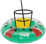 Watermeloen Bekerhouder | Opblaasbare | Voor in het zwembad | Bekerhouder | Watermeloen | 20cm