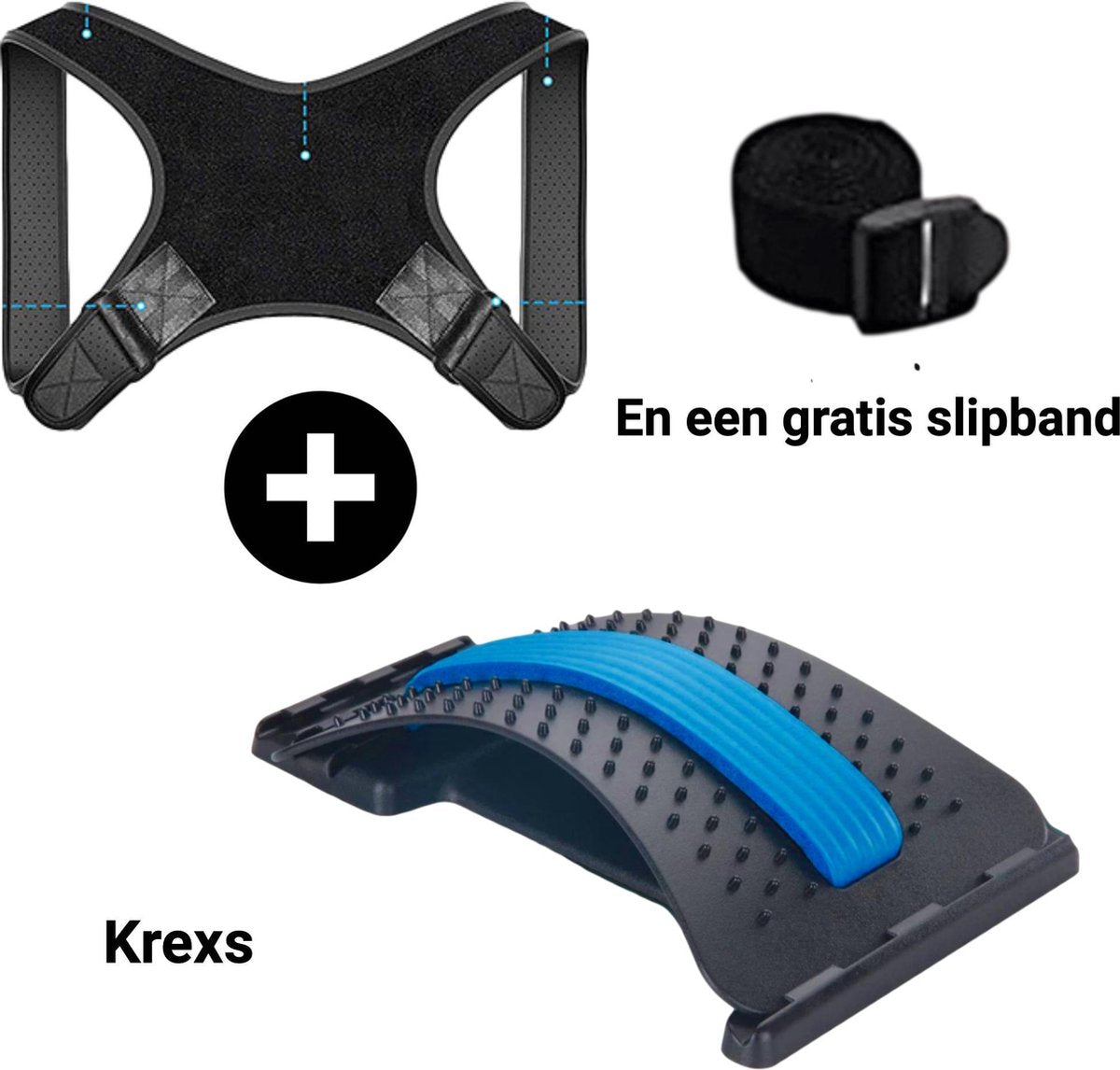 Krexs Rug Corrector + Rugstretcher - Houding Corrector - Houding Correctie - Rugpijn - Acupunctuur - Postuur Corrector - Schouder Correctie