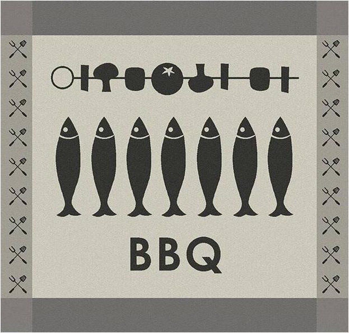 DDDDD Foodbar - Theedoek - 60x65 cm - Set van 6 - Black