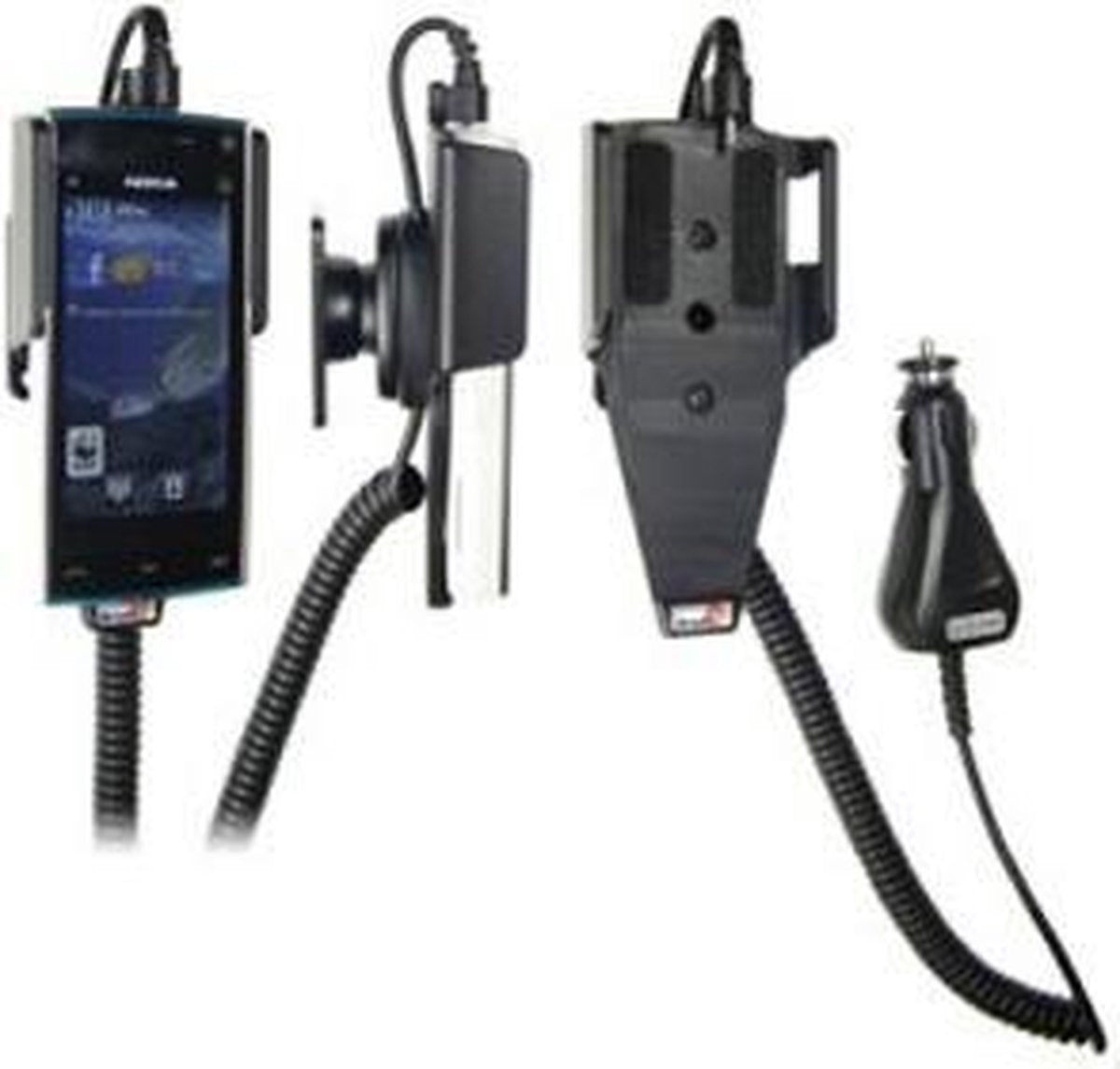 Brodit draaib. houder actief met laadkabel v. Nokia X6