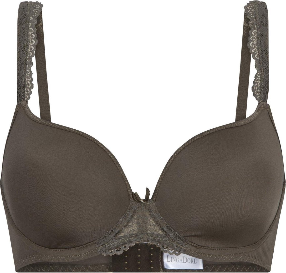 LingaDore - Daily Uni Fit T-Shirt BH Olive - maat 85D - Bruin Groen