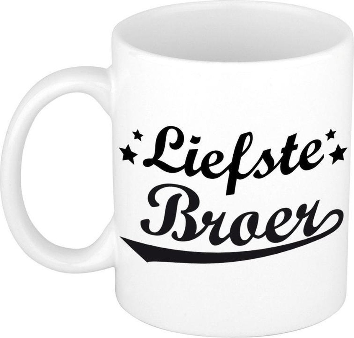 Liefste broer cadeau mok / beker sterren 300 ml