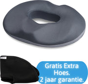 Lifetec Premium® Ringkussen Bamboe - Ergonomisch Zitkussen – Stuitkussen - Aambeien Zitring - Donut Kussen