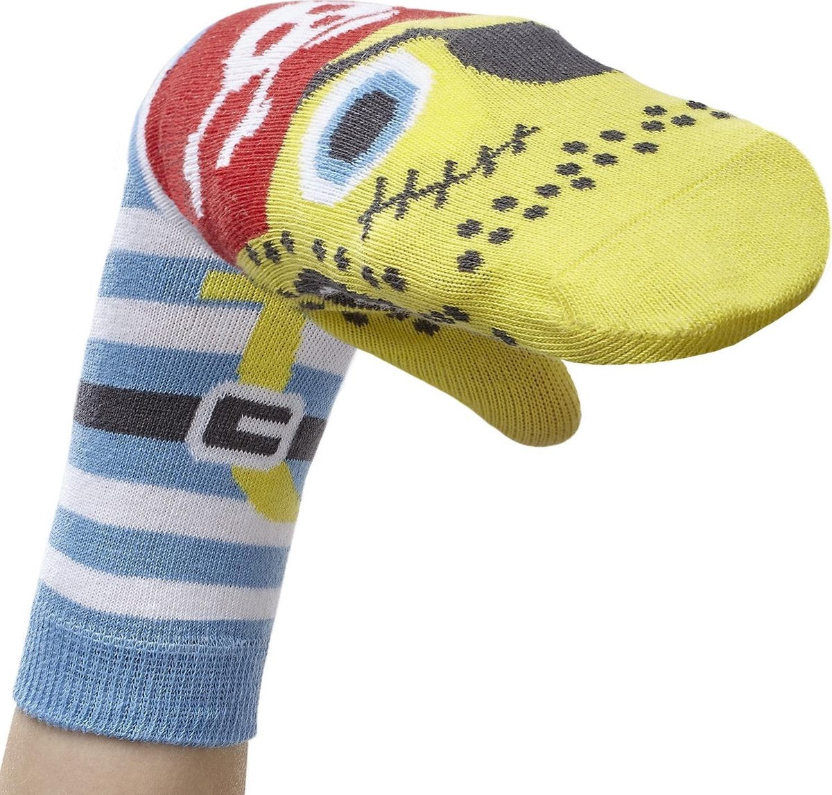 WALKYTALKIES - Kindersokken - Sokpop - Piraat Jongen - Maat 31-34 - 7-8 jaar