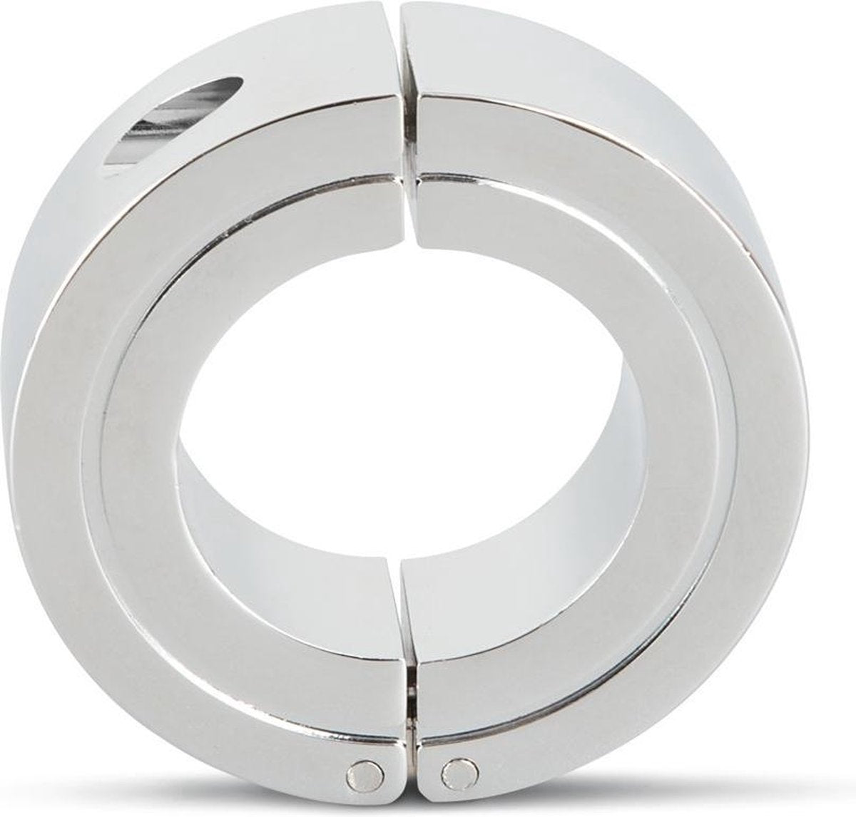 Rebel – Afsluitbare Kogel Balzak Ring van Hoogwaardig Staal met Inbus Sluiting voor  Gevoelens – Diameter 3.8 cm – Zilver
