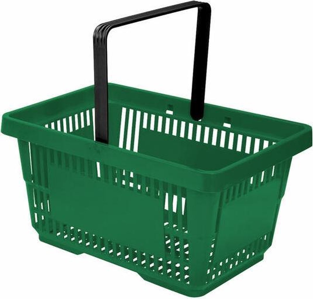 Winkelmandje 20 liter - groen - 1 handvat - 10 stuks